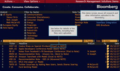 bloomberg research management.